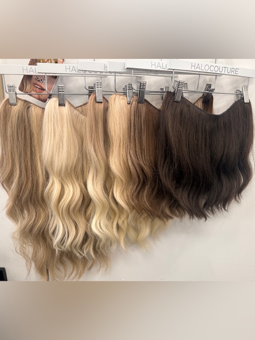 Halocouture Hairpiece long dark blonde and light blonde highlighted hairpiece - Picture 7 of 7